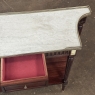 Antique French Directoire Neoclassical Mahogany Console with Carrara Marble