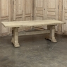 Rustic European Stripped Oak Trestle Dining Table