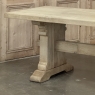 Rustic European Stripped Oak Trestle Dining Table
