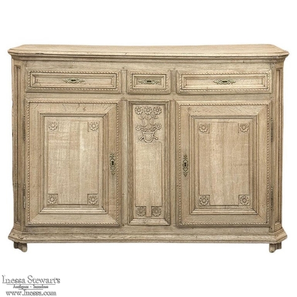 18th Century French Louis XVI Period Buffet in Stripped Oak