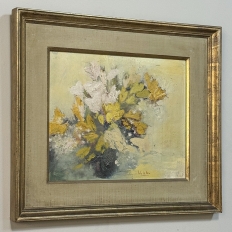 Antique Framed Oil Painting on Panel signed Lola di Vito