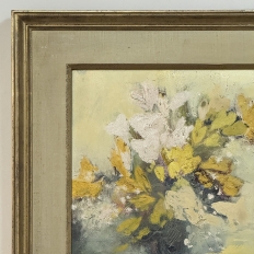 Antique Framed Oil Painting on Panel signed Lola di Vito