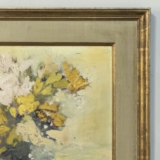 Antique Framed Oil Painting on Panel signed Lola di Vito