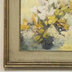 Antique Framed Oil Painting on Panel signed Lola di Vito