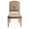 Antique French Louis XVI Painted Tapestry Chair
