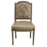 Antique French Louis XVI Painted Tapestry Chair