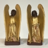 Pair 18th Century Hand-Carved Polychromed Wood Angels