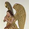 Pair 18th Century Hand-Carved Polychromed Wood Angels