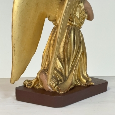 Pair 18th Century Hand-Carved Polychromed Wood Angels