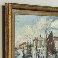 Antique Framed Oil Painting on Canvas by Rene Clarot (1882-1972)
