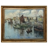 Antique Framed Oil Painting on Canvas by Rene Clarot (1882-1972)