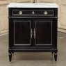 Antique French Louis XVI Petite Mahogany Buffet with Carrara Marble