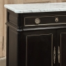 Antique French Louis XVI Petite Mahogany Buffet with Carrara Marble
