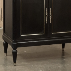 Antique French Louis XVI Petite Mahogany Buffet with Carrara Marble