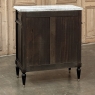 Antique French Louis XVI Petite Mahogany Buffet with Carrara Marble
