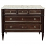 Antique French Louis XVI Mahogany Commode with Carrara Marble