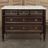 Antique French Louis XVI Mahogany Commode with Carrara Marble