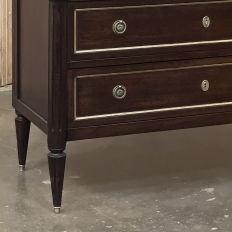 Antique French Louis XVI Mahogany Commode with Carrara Marble