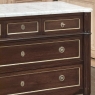 Antique French Louis XVI Mahogany Commode with Carrara Marble