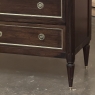 Antique French Louis XVI Mahogany Commode with Carrara Marble
