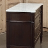 Antique French Louis XVI Mahogany Commode with Carrara Marble