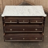 Antique French Louis XVI Mahogany Commode with Carrara Marble