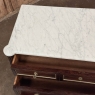 Antique French Louis XVI Mahogany Commode with Carrara Marble
