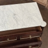 Antique French Louis XVI Mahogany Commode with Carrara Marble