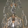 Elegant Parisian Style Brass and Cut Crystal Chandelier