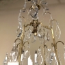 Elegant Parisian Style Brass and Cut Crystal Chandelier