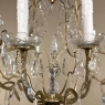 Elegant Parisian Style Brass and Cut Crystal Chandelier