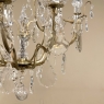 Elegant Parisian Style Brass and Cut Crystal Chandelier