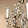 Elegant Parisian Style Brass and Cut Crystal Chandelier