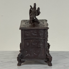 19th Century Black Forest Hand-Carved Jewelry Box