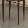 PAIR of Antique French Louis XVI Mahogany Marble Top Bouillotte Tables