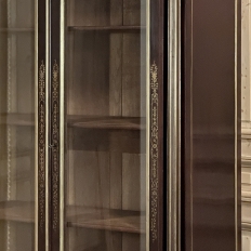 Napoleon III Period French Louis XVI Mahogany & Bronze Bookcase ~ Bibliotheque