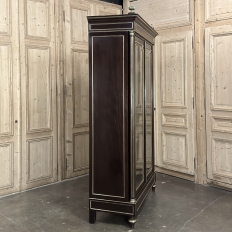 Napoleon III Period French Louis XVI Mahogany & Bronze Bookcase ~ Bibliotheque