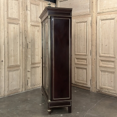 Napoleon III Period French Louis XVI Mahogany & Bronze Bookcase ~ Bibliotheque