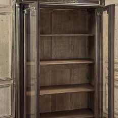 Napoleon III Period French Louis XVI Mahogany & Bronze Bookcase ~ Bibliotheque