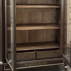 Napoleon III Period French Louis XVI Mahogany & Bronze Bookcase ~ Bibliotheque