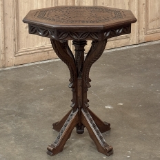 19th Century Gothic Revival Octagonal End Table