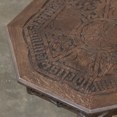 19th Century Gothic Revival Octagonal End Table