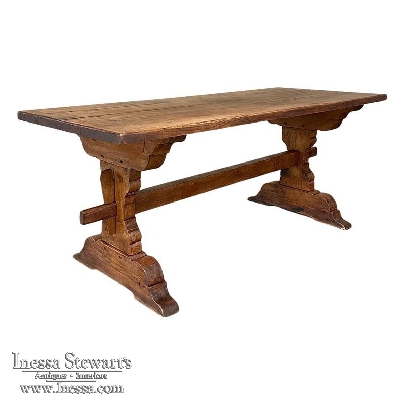 Rustic Trestle Dining Table