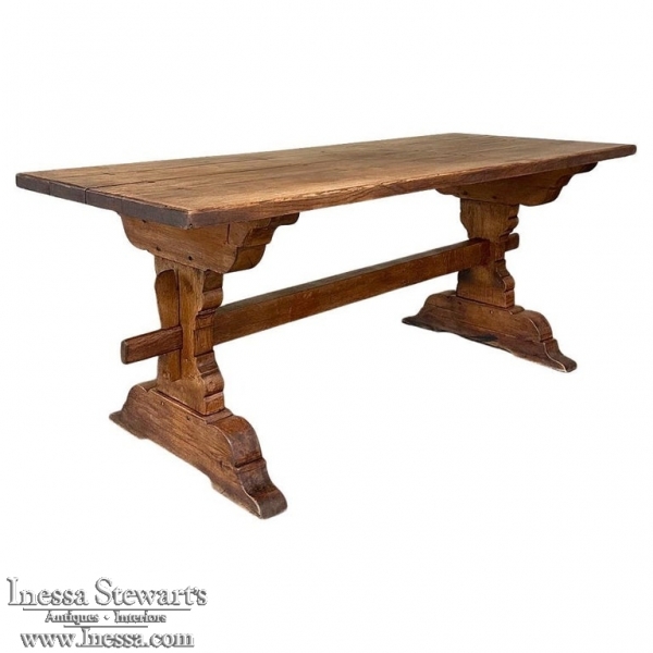 Rustic Trestle Dining Table