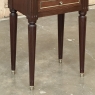 Antique French Directoire Neoclassical End Table with Carrara Marble