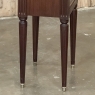 Antique French Directoire Neoclassical End Table with Carrara Marble