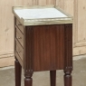Antique French Directoire Neoclassical End Table with Carrara Marble