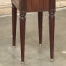 Antique French Directoire Neoclassical End Table with Carrara Marble