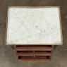 Antique French Directoire Neoclassical End Table with Carrara Marble