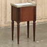 Antique French Directoire Neoclassical End Table with Carrara Marble